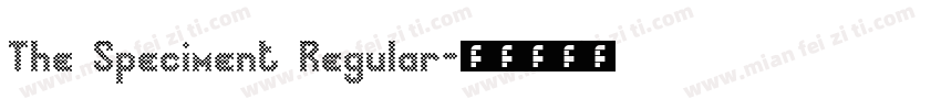 The Speciment Regular字体转换